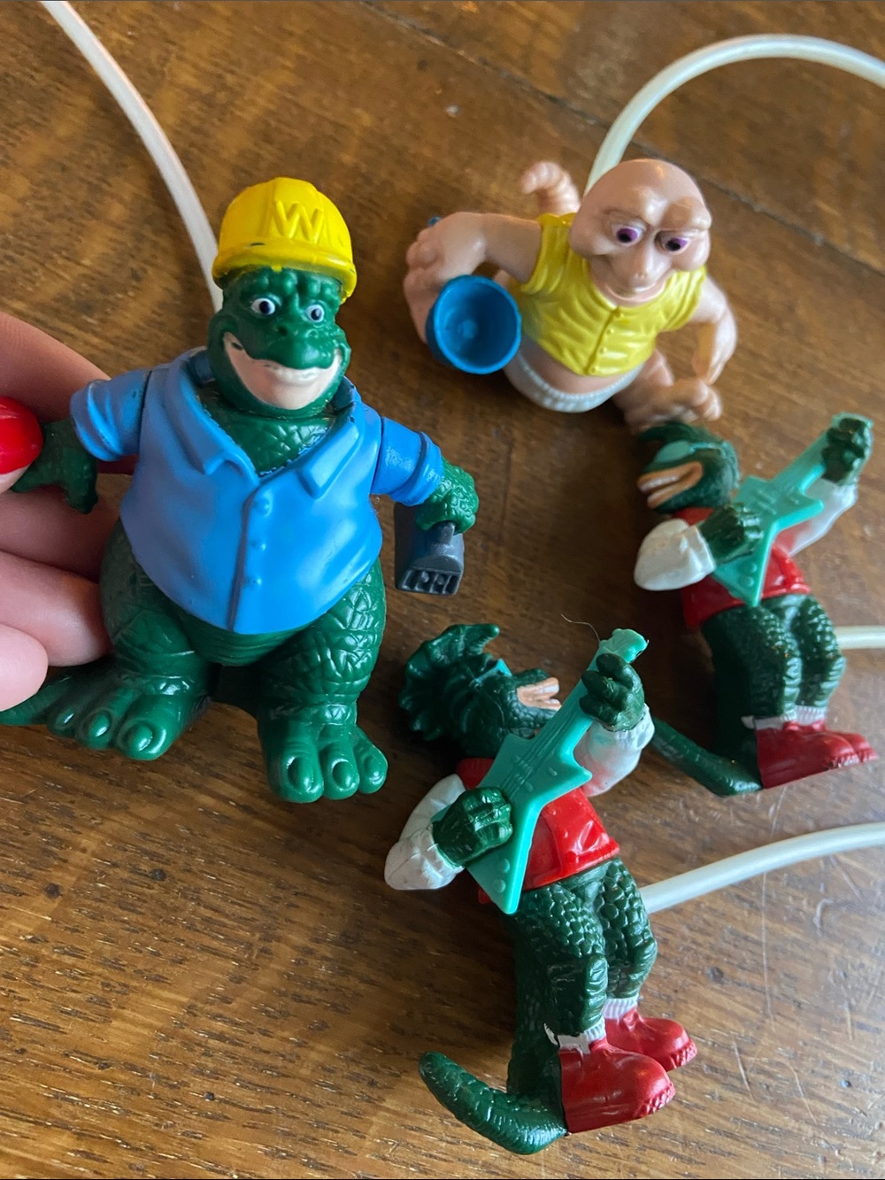 4pc 90s Vintage Dinosaurs Dino-Motion Happy Meal Toys Kids McDonald’s Sinclair